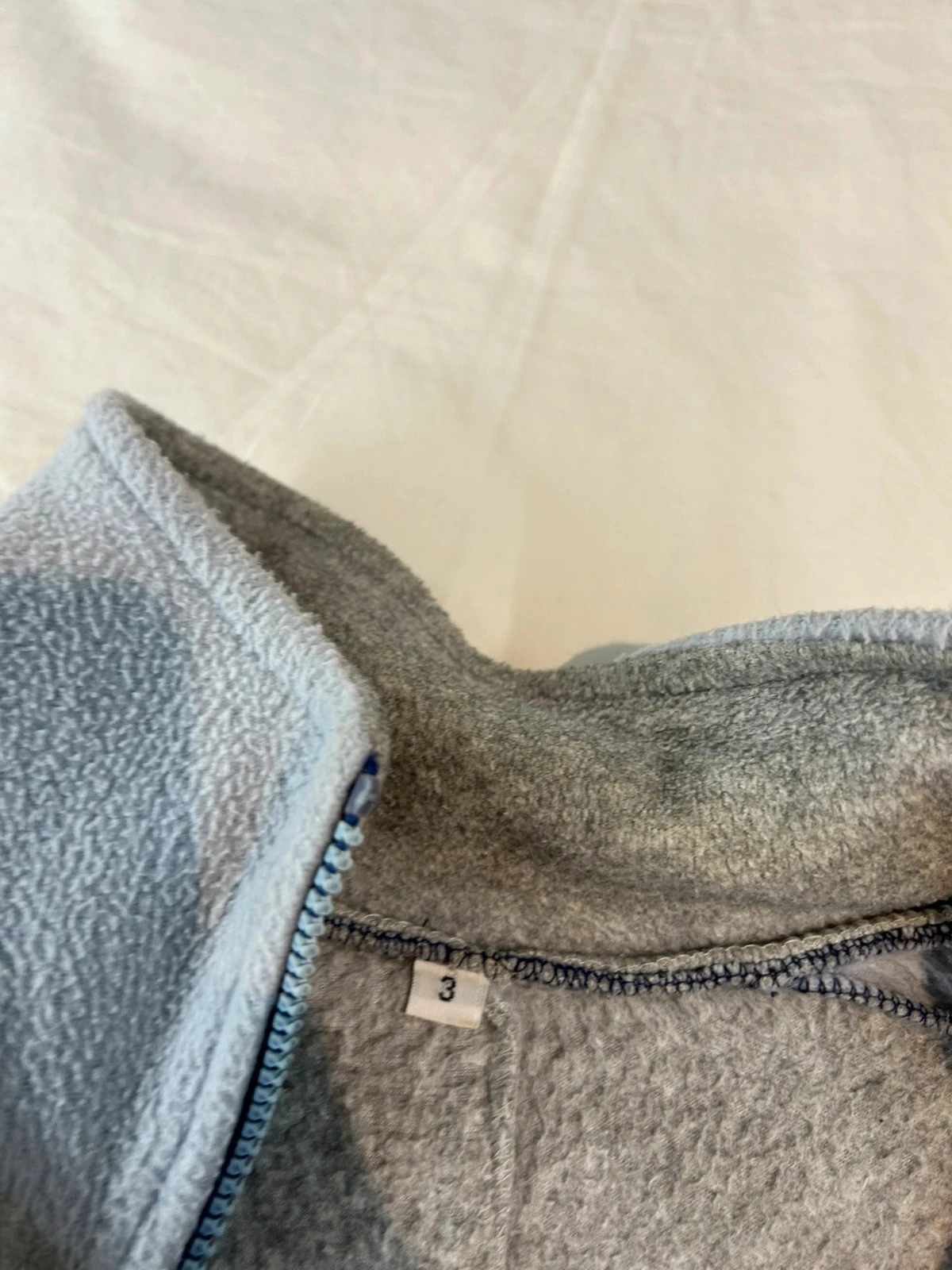 Zipped sweater violet gray fleece jacket size ckl size 3 / m – photo 10